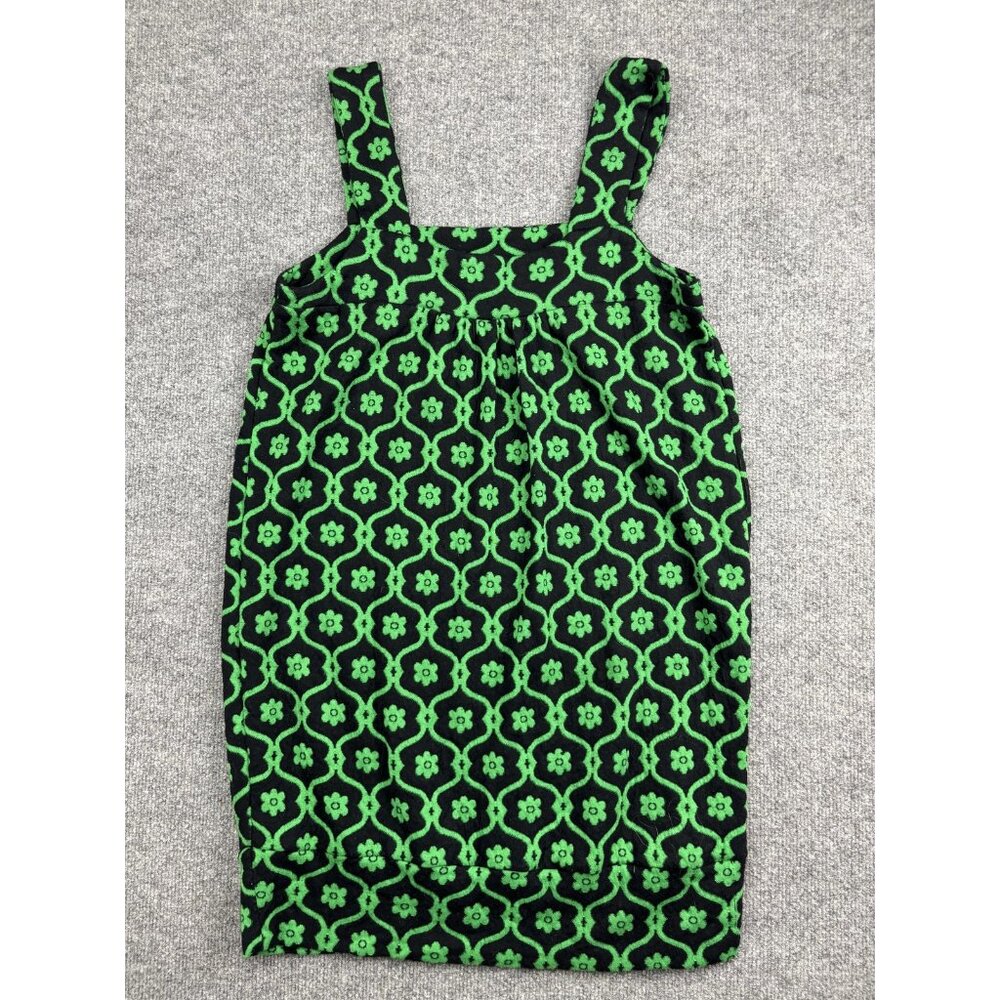 Vertigo Paris Dress Womens Large Black Green Sleeveless Shift Geometric Floral